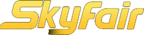 SkyFair gold wordmark logo